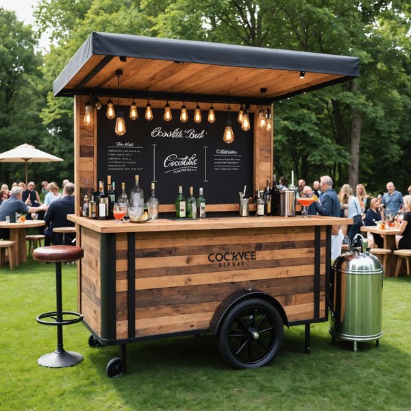 Comment concevoir un bar à cocktails mobile pour des événements en extérieur?